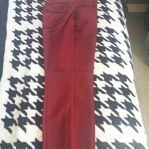 Express columnist skinny mid rise 4S pants Burgundy color